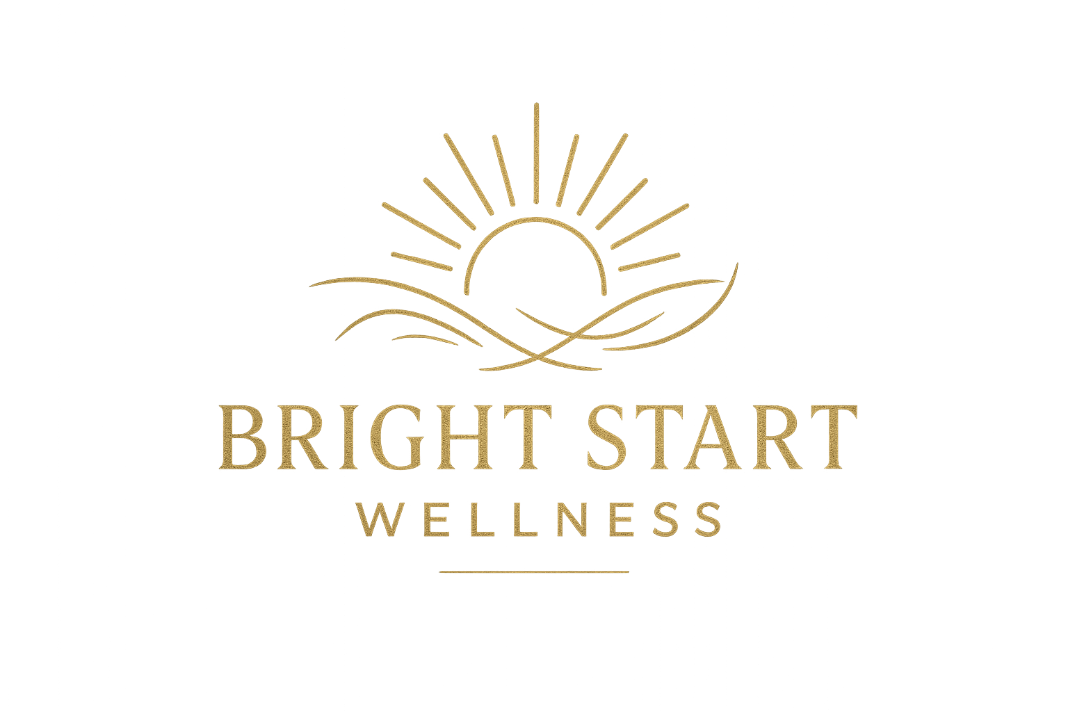 logo elegant for bright start wellness black and gold